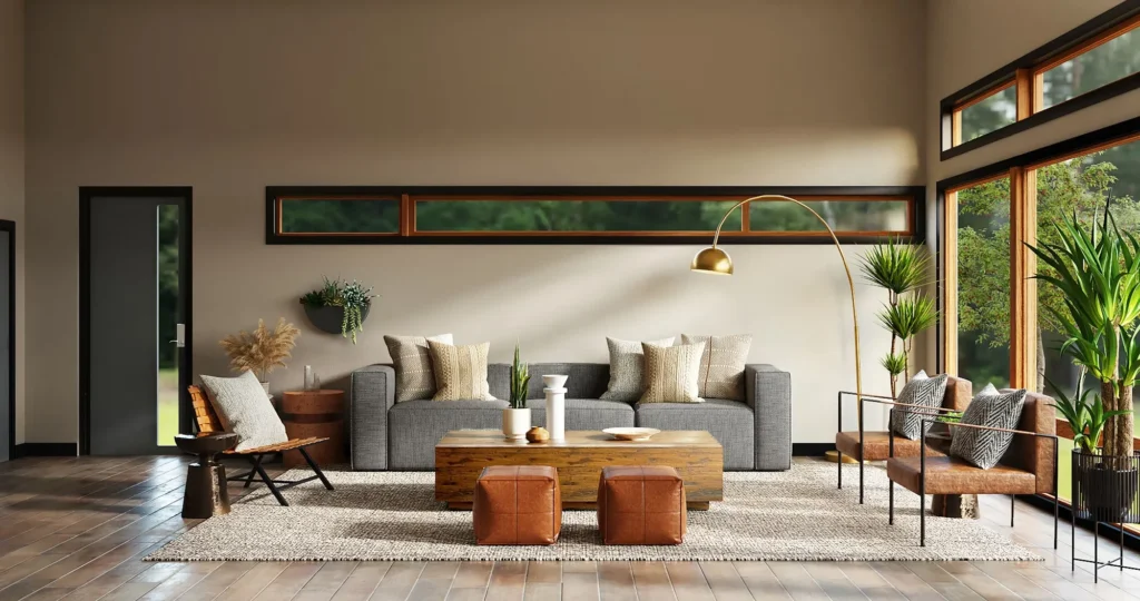 Best Interior Designer in New Town designing a modern luxury living room in Kolkata