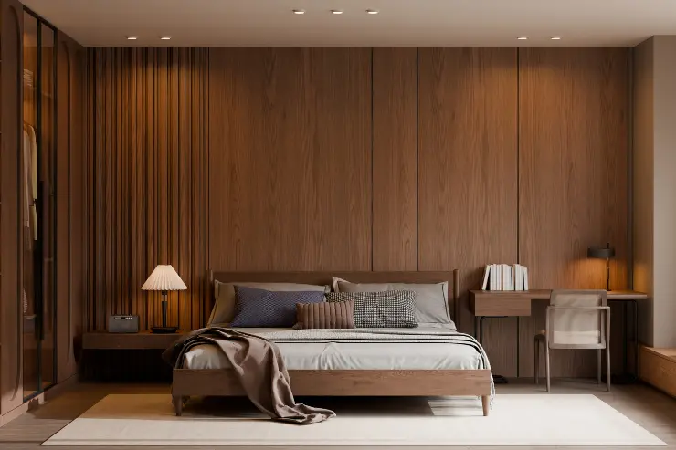 Wooden Theme Bedroom Interior