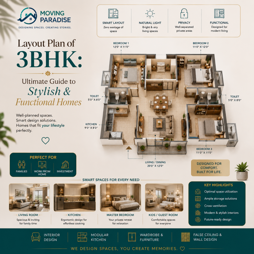 Layout Plan of 3Bhk: Ultimate Guide to Stylish & Functional Homes