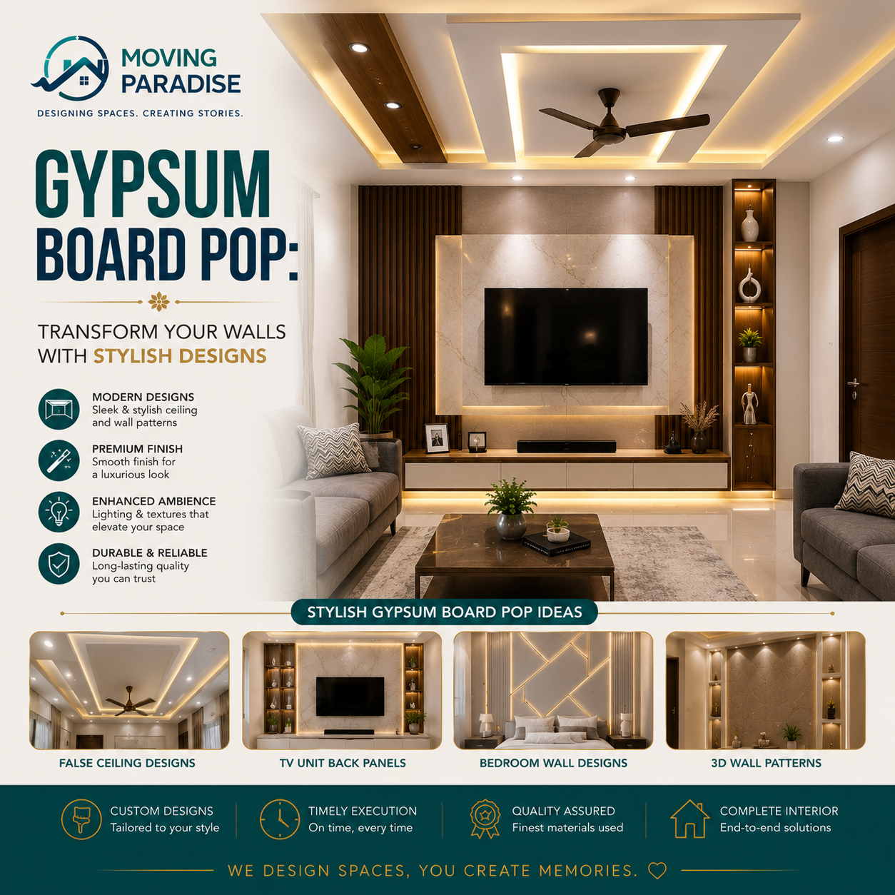 Gypsum Board Pop: Transform Your Walls with Stylish Designs