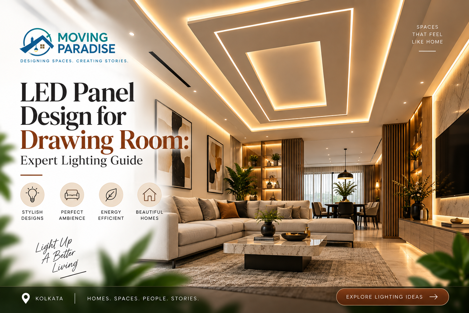 LED Panel Design for Drawing Room: Expert Lighting Guide