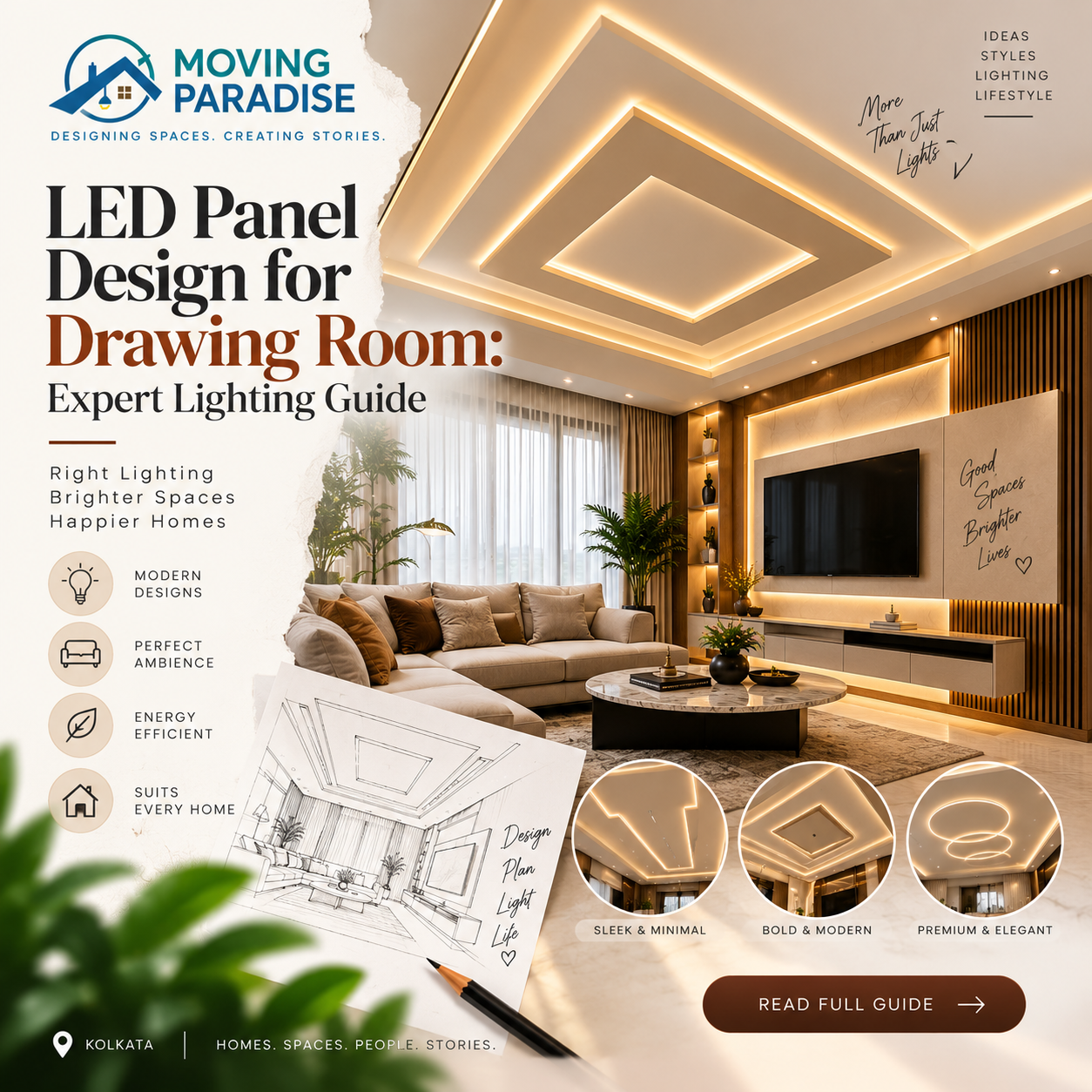 LED Panel Design for Drawing Room: Expert Lighting Guides