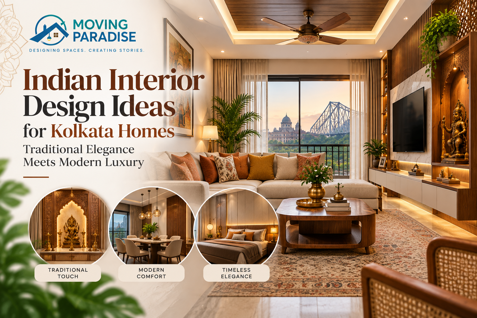 Indian Interior Design Ideas for Kolkata Homes Traditional Elegance Meets Modern Luxury