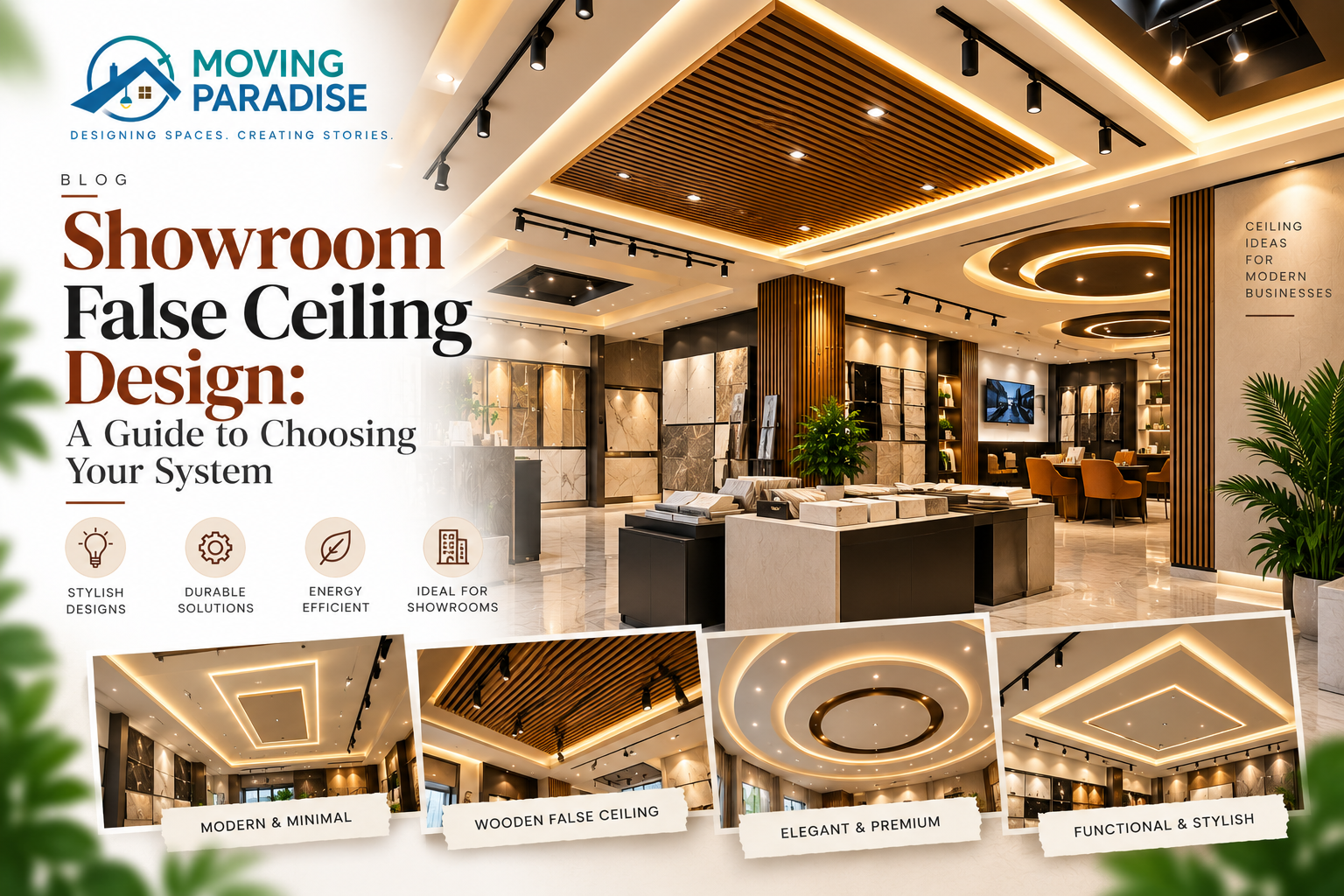 Showroom False Ceiling Design: A Guide to Choosing