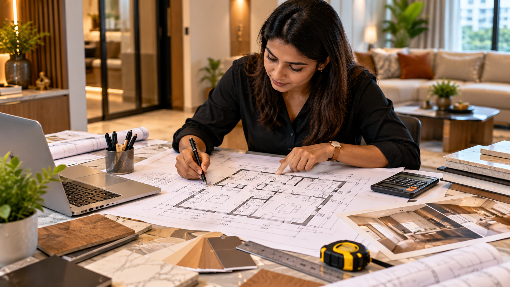 BHK flat interior design cost in Kolkata