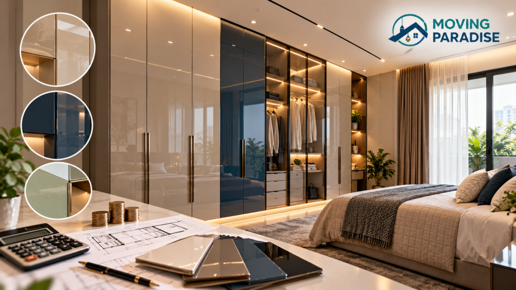 The lacquered glass wardrobe cost typically ranges from two thousand to six thousand dollars, depending on the size, internal storage components, and the type of glass finish chosen. If you select a custom-built unit with motorized doors or high-end internal organizers, this price can easily double. This estimate assumes a standard floor-to-ceiling installation in a residential bedroom; for smaller or pre-fabricated models, you might find options starting closer to one thousand dollars. How often, by how you use it Photo: www.archiexpo.com on Google How you use it How often What tells you it's due Daily heavy use Every 6 months Sticky or uneven sliding Moderate daily use Every 12 months Visible dust on tracks Occasional storage Every 24 months Squeaking sounds during use Minimal guest use Every 36 months Harder to slide doors Most owners wait until a door jams completely before cleaning the tracks. This mistake often forces the rollers to flatten under the added friction, requiring a full hardware replacement rather than simple maintenance. If your door feels heavy or requires two hands to move, the tracks are likely already clogged with debris. You should inspect the rollers immediately. If you hear a grinding noise, stop using the door until you have cleared the track. Use this decision rule: If the door glides with one finger, clean it on your scheduled date. If you feel resistance, perform the cleaning immediately regardless of the calendar. Neglecting this causes the metal tracks to pit, which makes future sliding permanently rough even after the dust is gone. What happens if you skip it Neglecting to maintain your wardrobe leads to mechanical failure that starts with simple friction. In the first few months, accumulated dust and hair in the bottom tracks create resistance. You'll notice that the doors require more force to slide, which puts unnecessary stress on the rollers. The rollers are designed to handle specific weights, and when they must fight against debris, the internal bearings begin to wear down prematurely. After six to twelve months of skipped cleaning, the debris packs into the corners of the track. This prevents the door from sitting flush, which can cause the soft-close mechanisms to stop engaging. If your wardrobe uses glass panels, the extra force you apply to move a stuck door risks putting stress on the frame, which can lead to hairline fractures or the glass detaching from its adhesive backing. Eventually, the entire sliding mechanism will fail. If you continue to force the doors, the bottom guide will likely snap, which risks the heavy glass panel falling out of the track. Fixing a broken track or replacing a shattered glass panel is significantly more expensive than regular cleaning. If you're unsure about the weight capacity or the specific maintenance requirements for your hardware, check the manufacturer's label located inside the side panel or on the back of the door frame. The signs it's overdue Photo: www.homedepot.com on Google Grinding noise: You hear a metallic scraping sound when you move the door, meaning debris is trapped in the track. Door bounce: The door doesn't stay closed and bounces back open, indicating a failed soft-close damper. Visible track debris: You see a thick layer of dust or lint inside the channel, which blocks the roller path. Uneven gaps: The space between the doors is wider at the top than the bottom, meaning the rollers have slipped. Resistance: You feel a physical "hump" or stop point when moving the door, signaling a damaged track or wheel. Sticking: The door feels heavy to move, which forces you to pull harder and increases the risk of frame damage. What it takes each time Performing maintenance on a lacquered glass wardrobe takes about thirty minutes and requires only basic supplies found at home. You'll need a vacuum with a brush attachment, a microfiber cloth, and a mild glass cleaner. Before starting, ensure the area is clear of loose items that could fall if the doors are shifted. First, vacuum the bottom track thoroughly to remove all dust, hair, and grit. This step is critical because any remaining debris acts like sandpaper against the rollers. Once the track is clear, wipe it down with a damp cloth to remove fine dust. If your wardrobe has a top guide, wipe that clean as well. Next, inspect the rollers. If they're adjustable, you may need a screwdriver to tighten the adjustment screw if the door is sagging. Check the manufacturer's manual for your specific model to identify the adjustment point, as some require a flat-head driver while others use a hex key. Finally, clean the glass surfaces using a lint-free cloth. Because lacquered glass can show streaks, use a non-abrasive cleaner. Avoid using harsh chemicals or scouring pads, as these can scratch the lacquer finish or degrade the edge seals. If you find the rollers are completely seized or the track is bent, stop immediately; this is a job for a professional furniture installer. How to go longer between times Vacuum weekly: Use a brush attachment on the tracks to prevent the buildup that causes rollers to jam. If you hear a grinding noise, stop immediately; debris has likely already embedded into the nylon wheels. Avoid heavy impact: Don't slam the glass doors. The force damages soft-close dampers and can crack the glass. If a door bounces back when closed, the damper is likely blown and requires a replacement part to prevent the frame from warping. Check alignment: Periodically look at the gap between the doors. If it's uneven, adjust the rollers before the weight ruins the track. A gap wider than 1/8 inch at the top indicates the door is sagging, which puts excessive stress on the bottom hardware. Keep floor clean: Since the bottom track is low, keeping the surrounding floor free of hair and debris stops it from entering. If you see dust clumping, wipe the track with a dry microfiber cloth to prevent debris buildup. Frequently asked questions Photo: sunsgoods.com on Google Can I install a lacquered glass wardrobe myself? No, it isn't recommended for most homeowners. These units are extremely heavy and require precise leveling for the sliding mechanisms to function correctly. If the frame isn't perfectly square, the glass panels will bind or eventually shatter under the uneven pressure. Professional installers have the tools to ensure the track is aligned to within one millimeter, which is essential for the longevity of the rollers and the safety of the glass. Why is the cost of lacquered glass higher than wood? The price is higher because of the manufacturing process and the safety requirements of the material. Lacquered glass must be tempered to prevent dangerous breakage, which adds significant production costs compared to standard wood panels. Additionally, the lacquered finish requires a multi-step application and curing process in a dust-free environment to achieve a high-gloss, durable surface that doesn't peel or discolor over time. How long does the lacquer finish last? The finish can last for twenty years or more if it's kept away from direct, high-intensity sunlight and cleaned with non-abrasive products. Lacquer is a durable, hardened coating, but it can fade or yellow if exposed to extreme UV light. You can check the specific care instructions provided by the manufacturer in the warranty document to see if they recommend a specific protective wax or cleaner for your finish. Is it safe to have glass wardrobes with children? Yes, it's safe provided the glass is tempered and the installation is secure. All modern high-quality glass wardrobes use tempered safety glass, which shatters into small, blunt pieces rather than sharp shards if broken. However, you must ensure the unit is anchored to the wall to prevent tipping. Check the manufacturer's documentation for the specific anchoring method required for your wall type to ensure the unit remains stable. Does the door weight affect the track life? Yes, the weight of the glass directly impacts how fast the rollers wear down. Because lacquered glass is much heavier than wood or mirrored doors, the rollers are under constant high pressure. If the track isn't kept clean, the increased friction causes the bearings inside the rollers to fail much faster. Always verify the maximum weight capacity of your hardware system if you're choosing thick, oversized glass panels. What happens if the lacquer gets scratched? Small, light scratches can sometimes be buffed out with specialized glass polish, but deep gouges are usually permanent. Because the lacquer is applied to the back of the glass, the front surface is actually the glass itself, which is quite hard. However, if the scratch penetrates the lacquer layer on the back, it will be visible from the front. Avoid using any metallic tools or abrasive scrubbers near the glass surface. What to do next Start by vacuuming the tracks of your wardrobe to remove the dust that causes mechanical resistance. Use a crevice tool to reach the corners where grit accumulates most heavily. You should see the doors slide smoothly and silently once the debris is cleared and the rollers are free to move. If you notice a door is still stuck or the soft-close feature doesn't engage after cleaning, stop using the unit immediately. Forcing a misaligned door often snaps the plastic housing of the roller assembly, turning a simple adjustment into a costly component replacement. Lacquered Glass Wardrobe Cost: Budgeting for Your Custom Unit