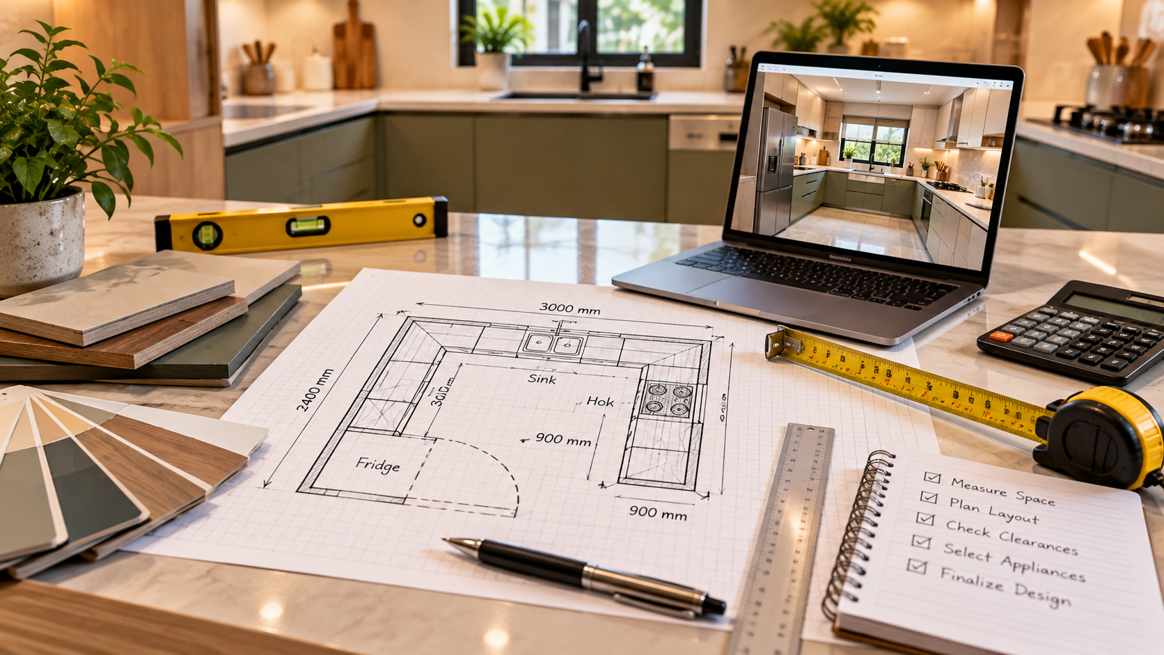 Modern Kitchen Planning Workspace