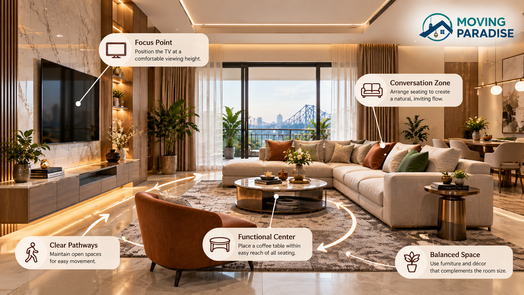 Modern Living Room Flow Guide