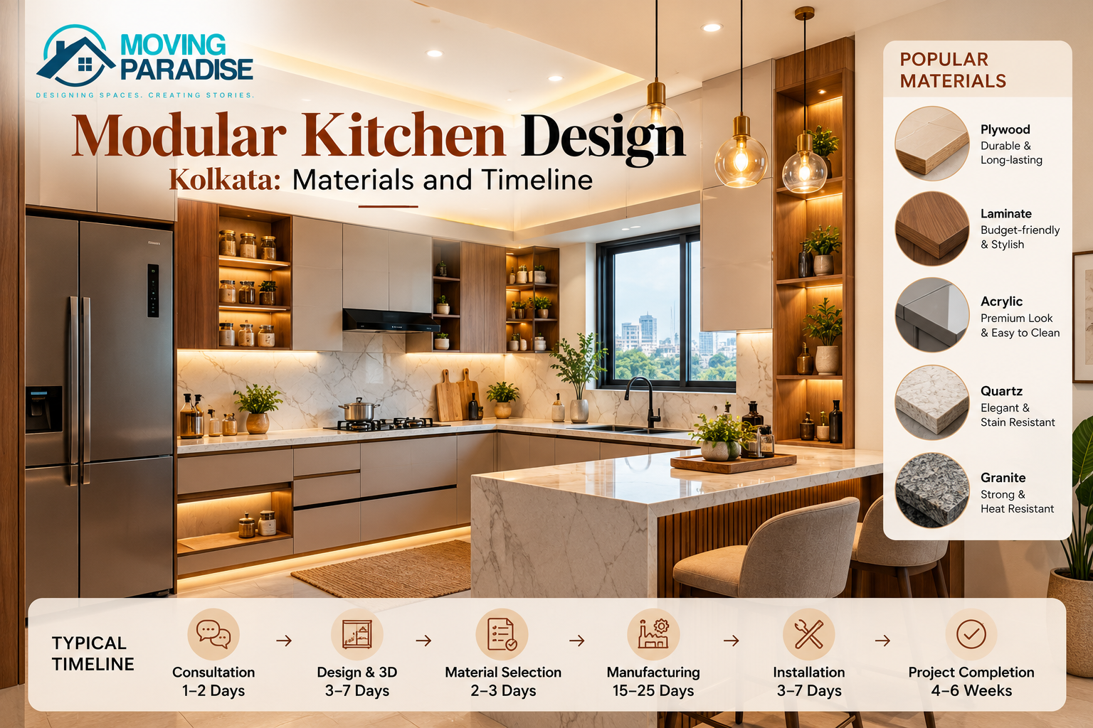 Modern Modular Kitchen Design Infographic