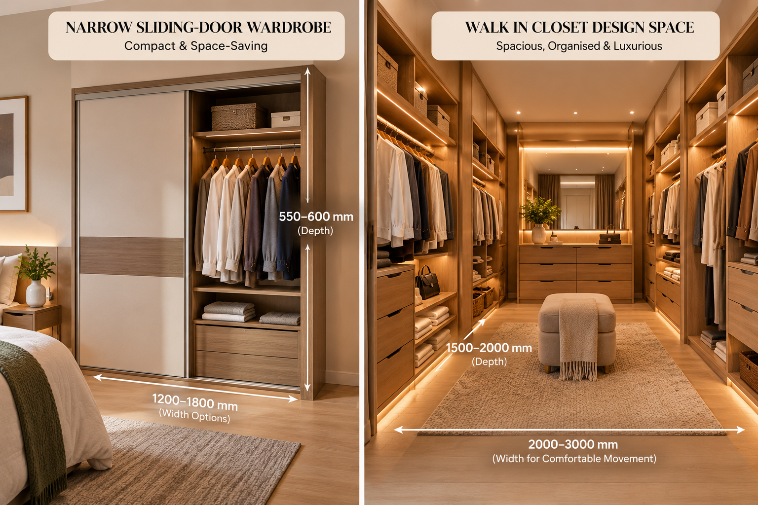 Wardrobe Comparison_ Compact to Luxe Walk-In
